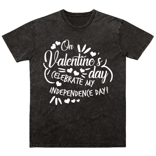 Valentine's Day Independent Single Mineral Wash T Shirts