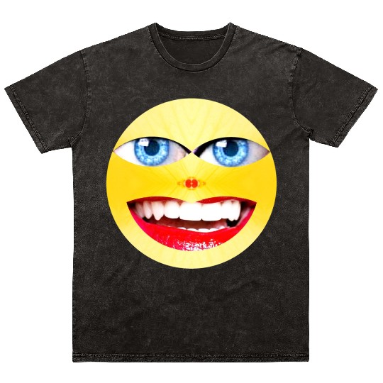 Smile Face Have a Nice Day Promote Happiness Joy Mineral Wash T Shirts