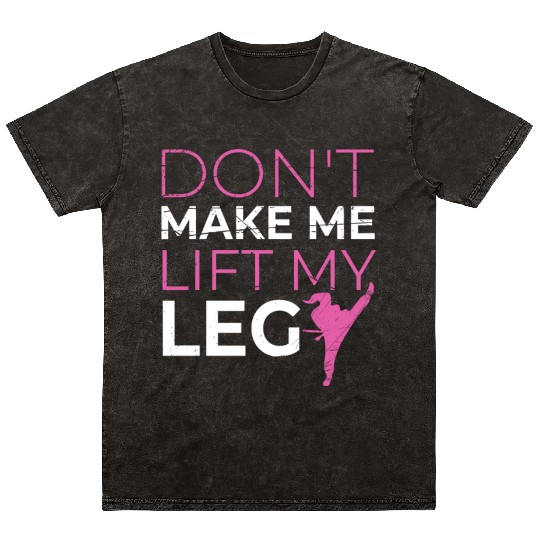 Funny karate girl martial arts Mineral Wash T Shirts