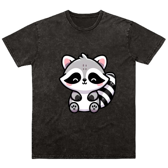 Cute Raccoon Cub Mineral Wash T Shirts