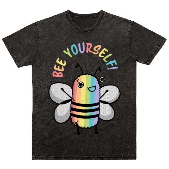 bee urself Mineral Wash T Shirts