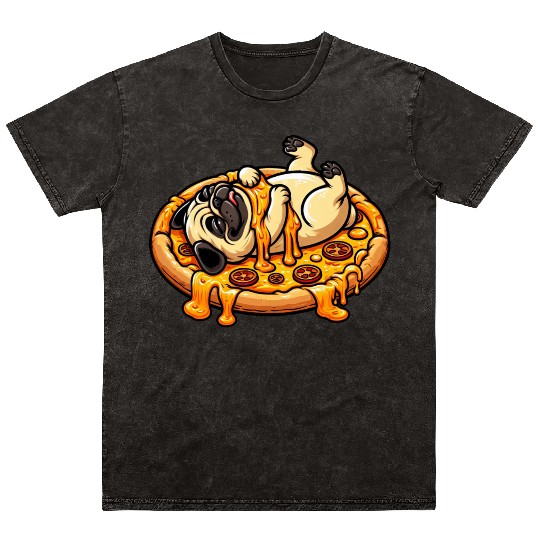 Pug & Pizza: A Cheese Celebration for Lovers Mineral Wash T Shirts