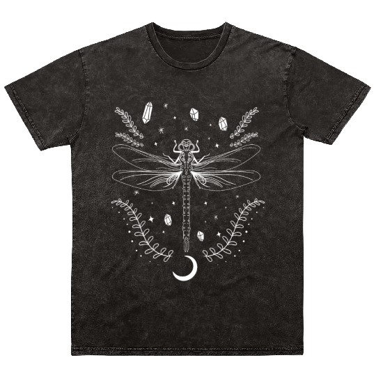 Magical Dragonflies Nature Gothic Mineral Wash T Shirts