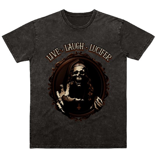Live Love Lucifer Goth Festival Death Metal Mineral Wash T Shirts