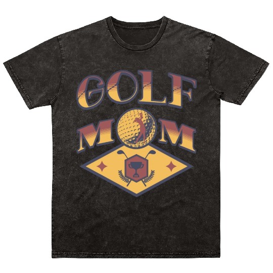 Mother's Day 2024 Golf Mom Cool Golfing Lover Mineral Wash T Shirts