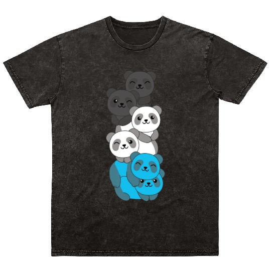 Mascic Flag Pride Lgbtq Cute Panda Mineral Wash T Shirts