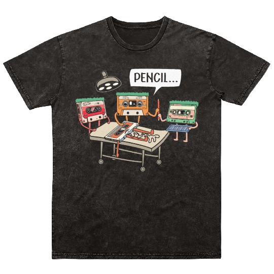 Cassette Tape 80s Music Lover Mineral Wash T Shirts