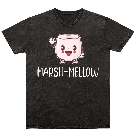 Marsh-Mellow Marshmallow Puns Cocoa RV Mountain Mineral Wash T Shirts