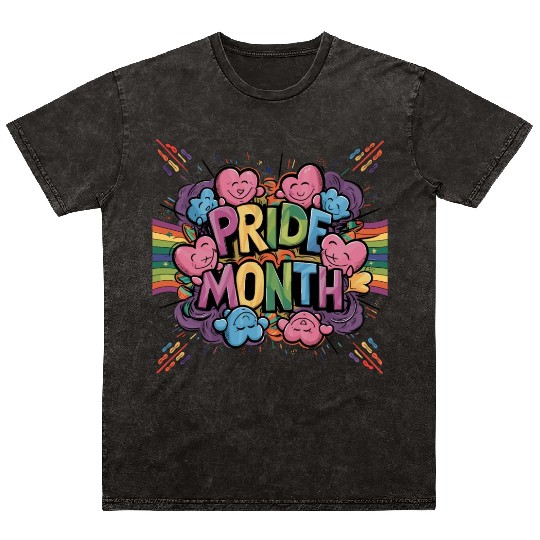 Pride Month LGBTQ LGBTQIA+ Mineral Wash T Shirts