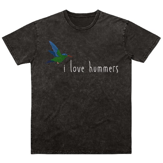 I Love Hummers Awesome Hummingbird Lover Mineral Wash T Shirts