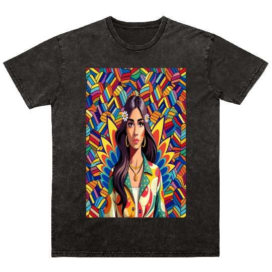 Daisy Dreams: 70s Revival Mineral Wash T Shirts