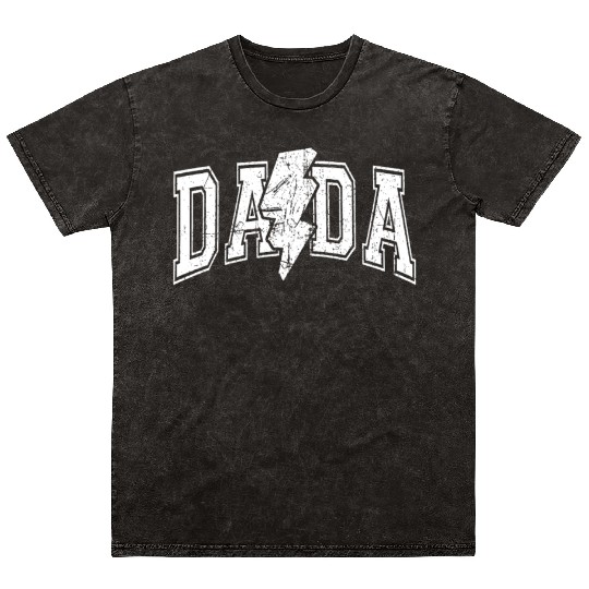 Dada Lightning Bolt Checkered Father's Day Mineral Wash T Shirts