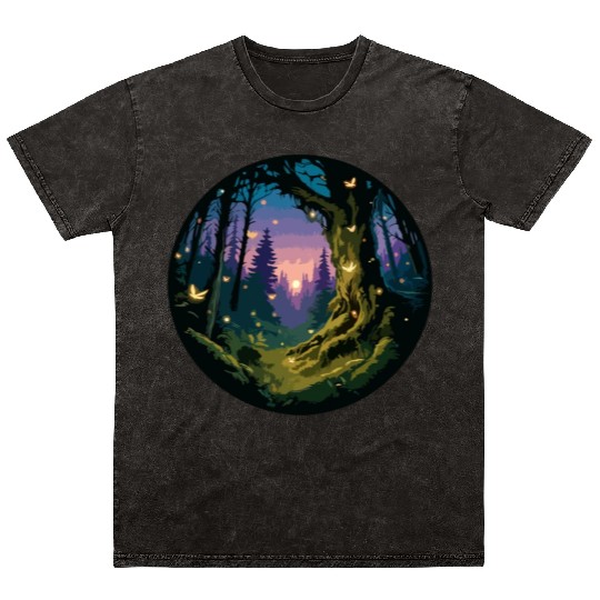 Enchanted Forest: Mystical Twilight Mineral Wash T Shirts