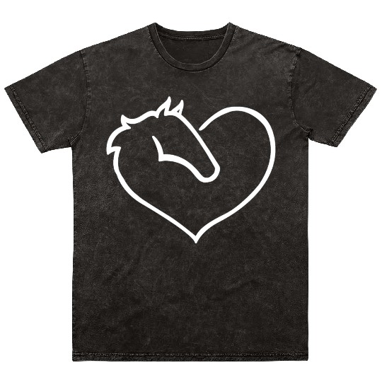 Horse Fan Racing Riding Head Sayings Farm Barn Mineral Wash T Shirts