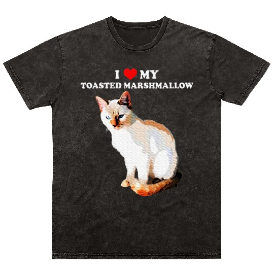 I Love My Toasted Marshmallow Point Siamese Cat Mineral Wash T Shirts