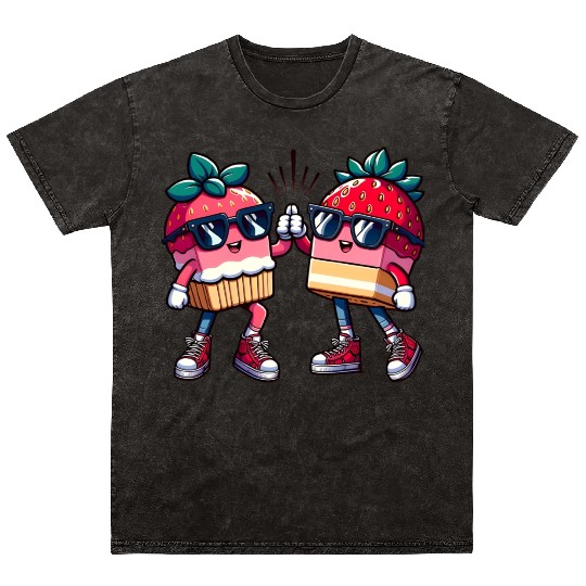 Berry Best Friends Mineral Wash T Shirts
