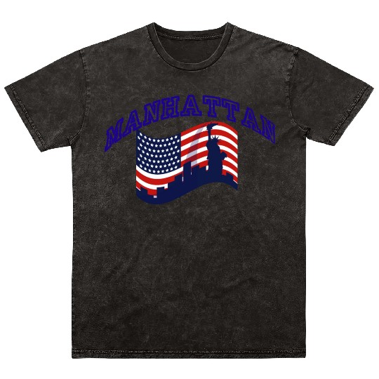 Manhattan usa Mineral Wash T Shirts