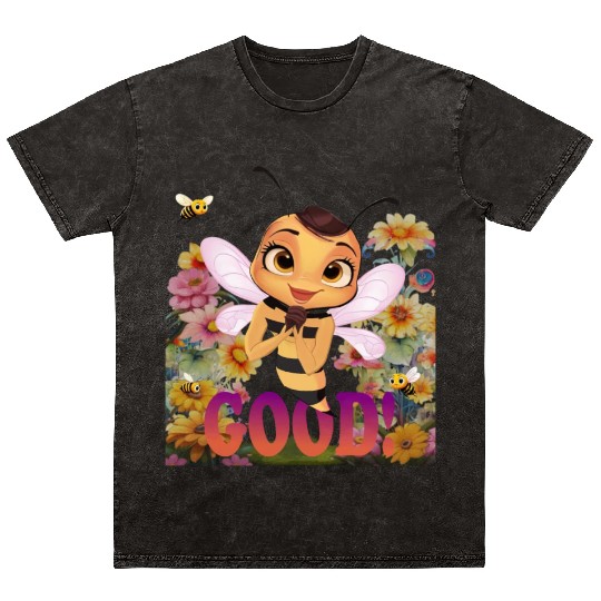 Kim Bee Good among the flowers Mineral Wash T Shirts