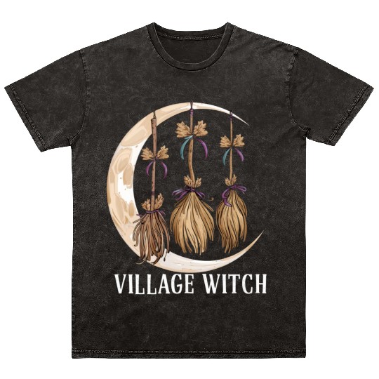 Village Witch Gothic Occult Wicca Pagan Nature Mineral Wash T Shirts