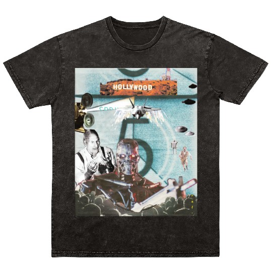 lights camera hollywood Mineral Wash T Shirts