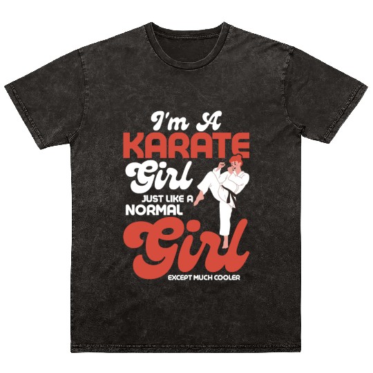 I'm A Karate Girl Woman Karateka Mineral Wash T Shirts