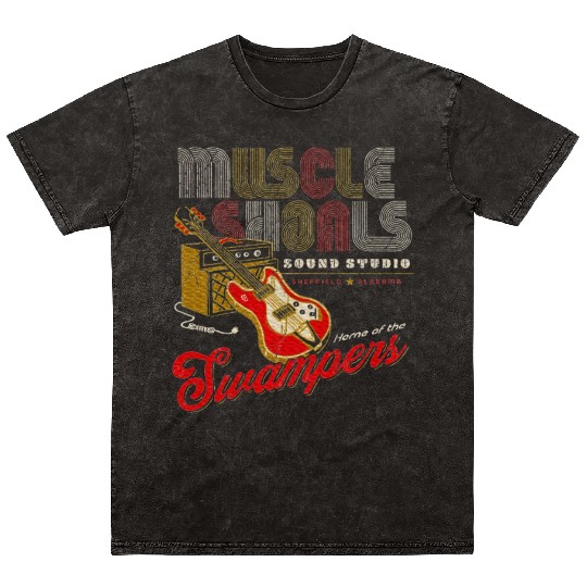 Muscle Shoals Sound Guitar Music Lovers Mineral Wash T Shirts
