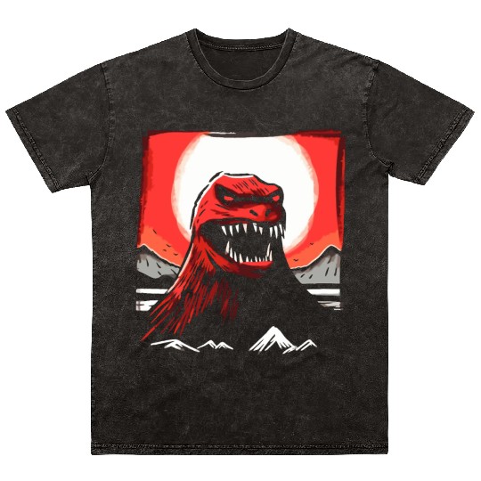 Red Sun Japan: Lizard Monster Mineral Wash T Shirts