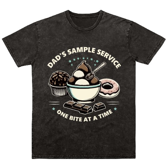 Dad's Sample Service One Bite at a Time Mineral Wash T Shirts