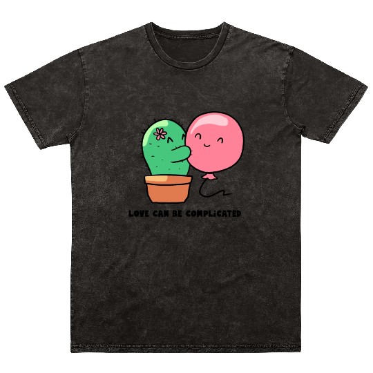 Sweet little cactus hugging a balloon Mineral Wash T Shirts