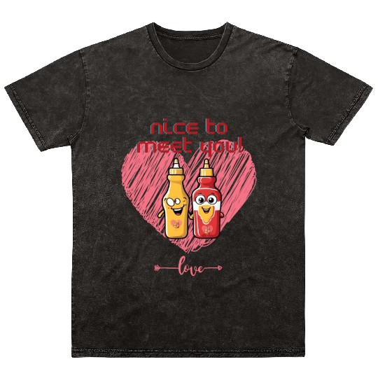 Ketchup and mustard love Mineral Wash T Shirts