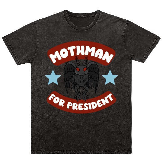 Mothman USA Election Campaign Politics 2024 Mineral Wash T Shirts