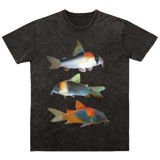 Adolfoi Corydoras Catfish Aquarium Fish Lovers Mineral Wash T Shirts