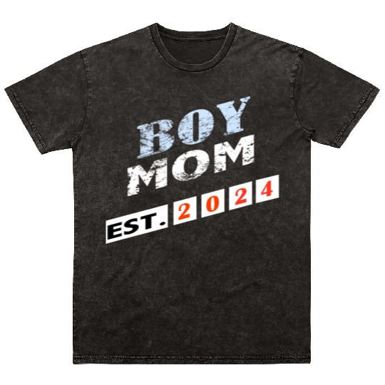 Boy Mom - est. 2024 Mineral Wash T Shirts