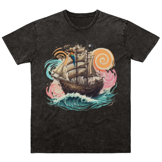 Pirate paradise Mineral Wash T Shirts design.