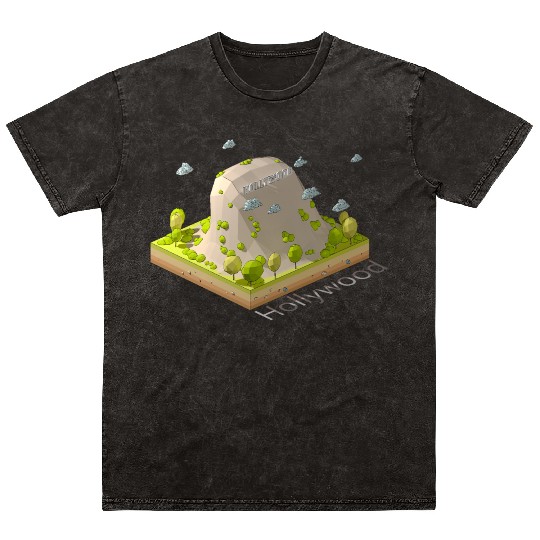 Geometric low poly Hollywood symbol Mineral Wash T Shirts