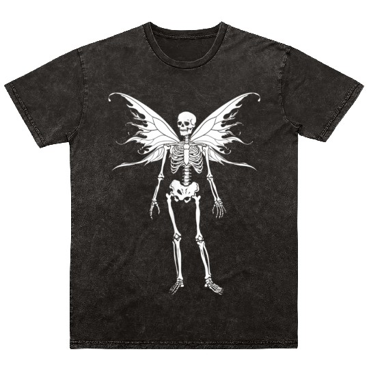 Fairy Grunge Fairycore Aesthetic Skeleton Mineral Wash T Shirts