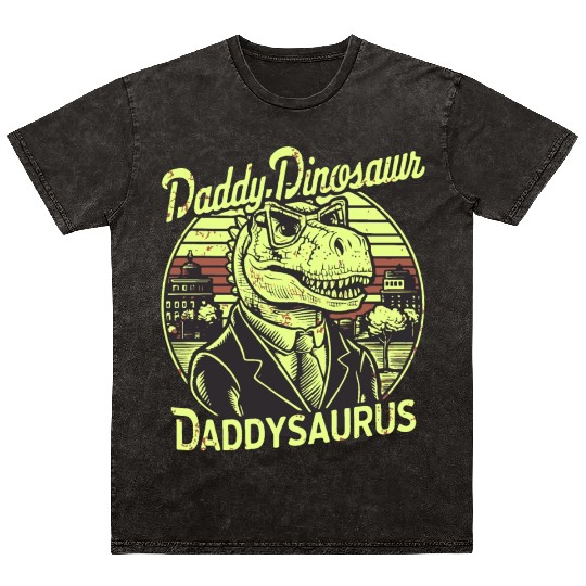Daddy Dinosaur Daddysauru Supernatural Mineral Wash T Shirts