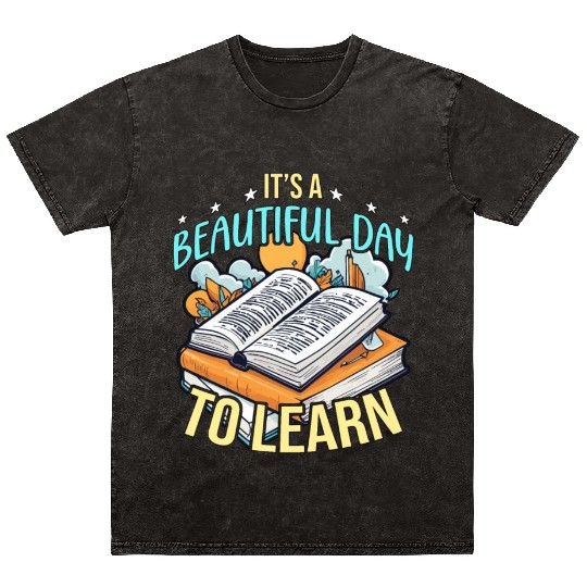 Literature Teacher It's A Beautiful Day To Reading Mineral Wash T Shirts