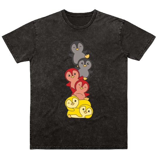German Flag Penguin German Germany Mineral Wash T Shirts