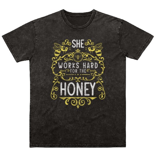 Bee Nature Flower Meadow Beekeeper Mineral Wash T Shirts
