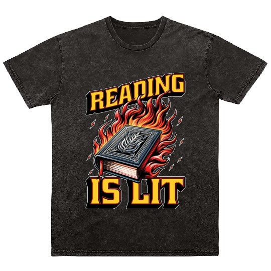 Literature Teacher Reading Is Lit Educator Bookish Mineral Wash T Shirts