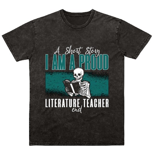 Literature Teacher A Short Story I Am A Librarian Mineral Wash T Shirts