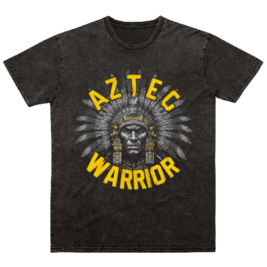 Aztec Warrior Indigenous Mexican Aztec Jaguar Mineral Wash T Shirts