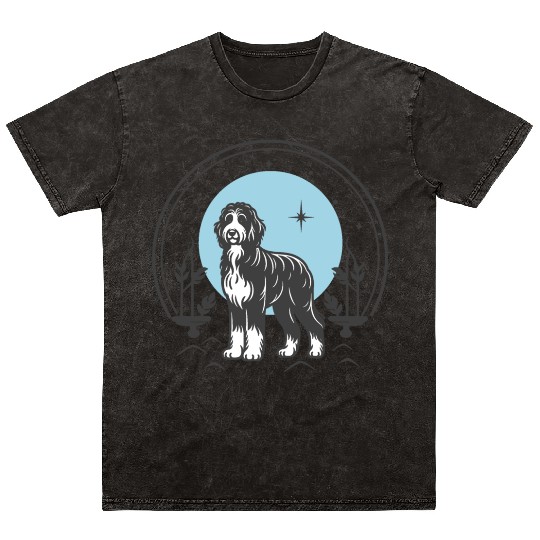 Bernedoodle Tarot Card Dog | Celestial and Starsee Mineral Wash T Shirts