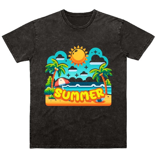 Summer Fun Mineral Wash T Shirts