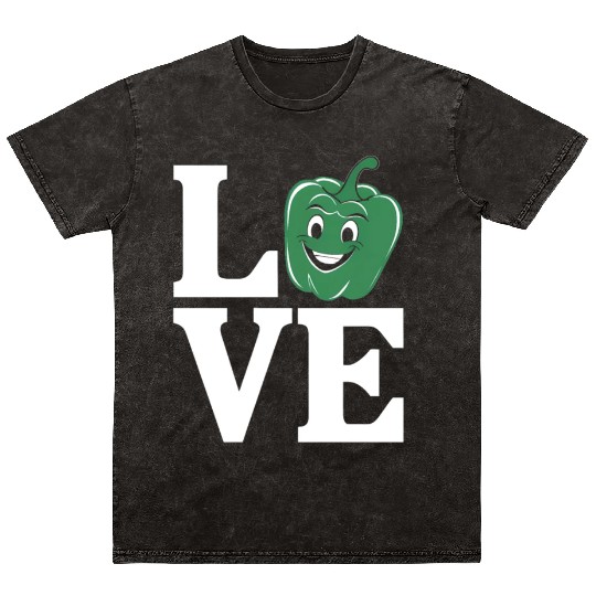 Bell Pepper Love Green Mineral Wash T Shirts