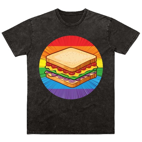 LGBTQ Sandwich Mineral Wash T Shirts