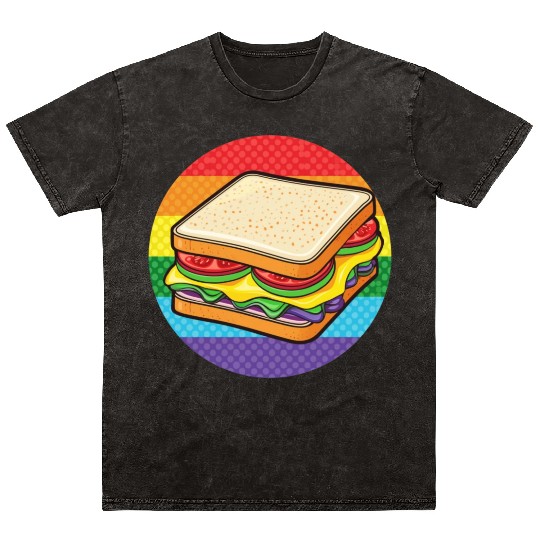 LGBTQ Sandwich Mineral Wash T Shirts