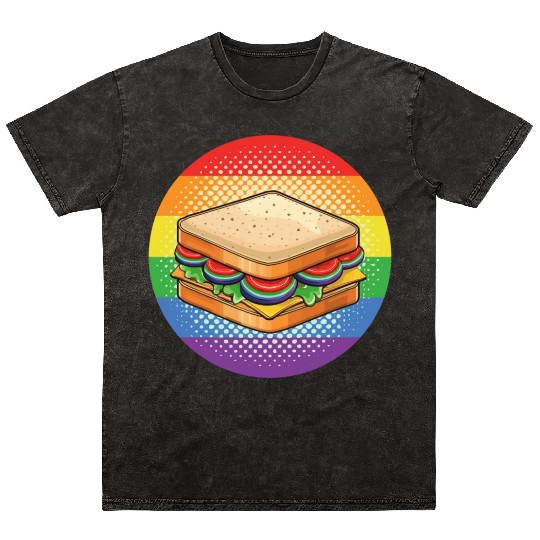 LGBTQ Sandwich Mineral Wash T Shirts