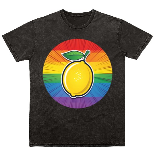 LGBTQ Lemon Mineral Wash T Shirts